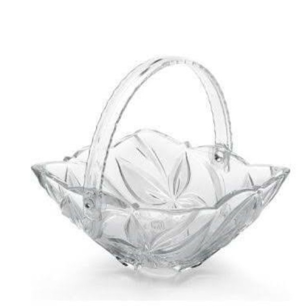 Vintage Mikasa Angelin Frost 7" Fruit Leaf Basket Serving Bowl Decoration New